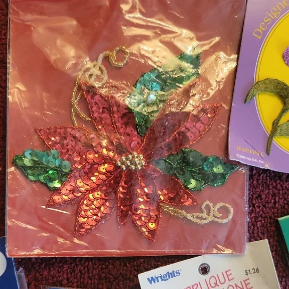 Assorted Holiday and Floral Embellishments Set